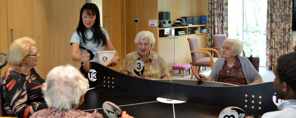 T3 Ping Pong visit care home